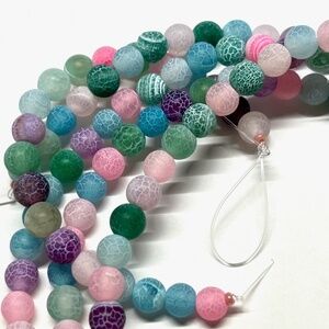 As Low As $2 6mm Weathered Agate Mixed Colour Beads (20)